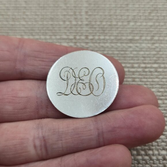 Sterling Silver DEO Initials Name Pin Brooch A5242 - Picture 1 of 5